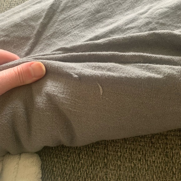 Casaluna used dark grey king linen duvet cover. Some pulls as shown in pics. - Picture 4 of 15